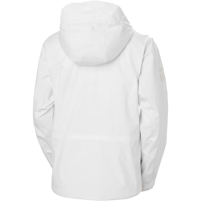 2023 Helly Hansen Frauen HP Racing Lifaloft Hooded Sailing Jacket 34268 - White